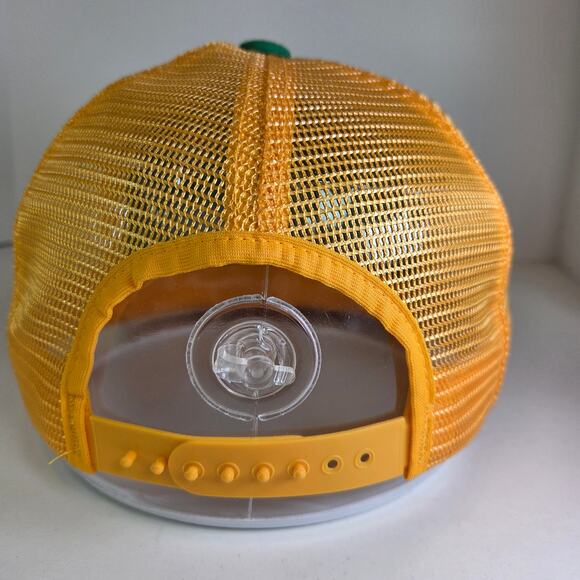 Vintage Johnson Reels Trucker Hat Green Yellow Kap King USA Snapback Foam Rot - Picture 3 of 10